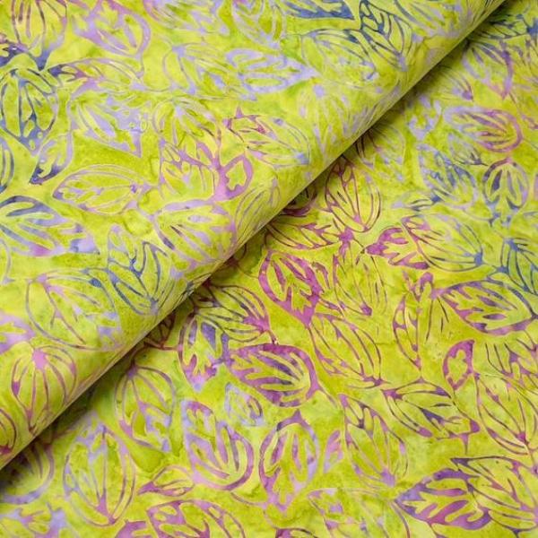 PURPLE GREEN - Heliotrope - Batikstoff aus Indonesien